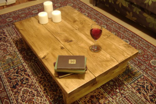 Coffee table rustic - table,, chunky