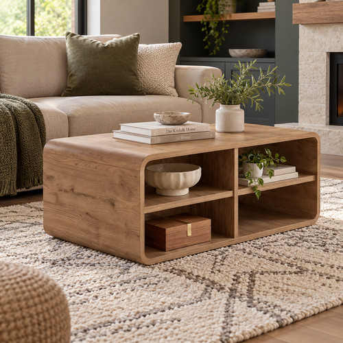 Coffee table natural - oak, 4