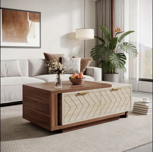 Dual tone center table - dual-tone, with