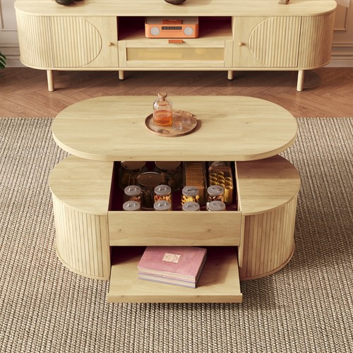 Lift coffee table storage - up,