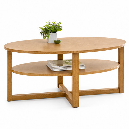Mdf wood oak - wood, oval