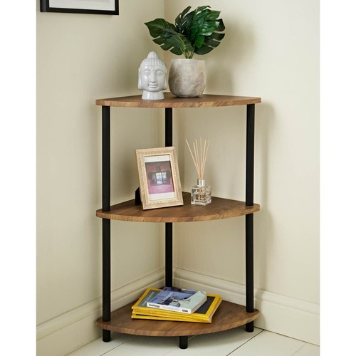 Small tier oak finish side - 2/3,