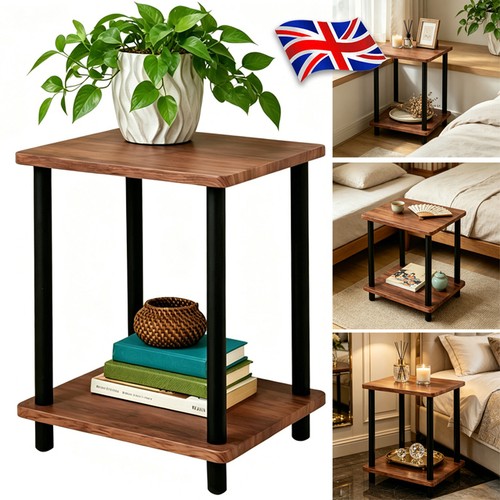 Walnut tier side table - 2,