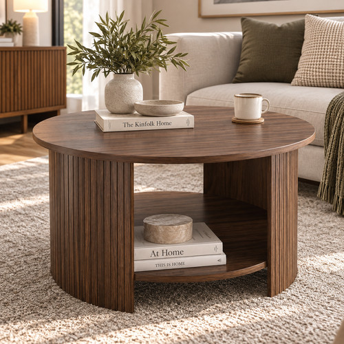 Round coffee table - round,